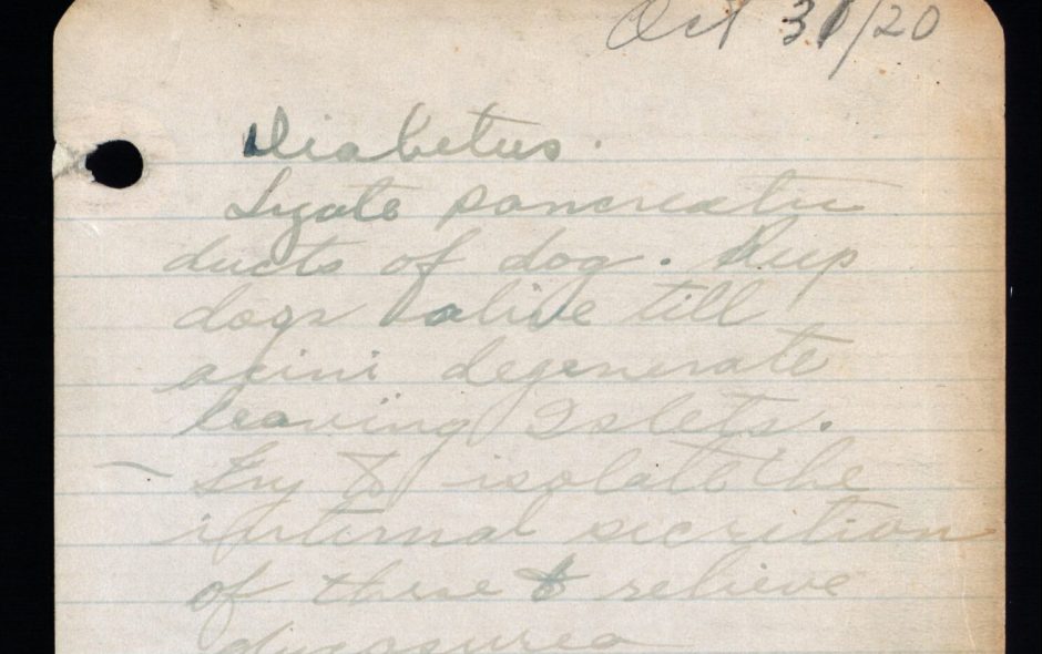 Banting notebook 31 October 1920