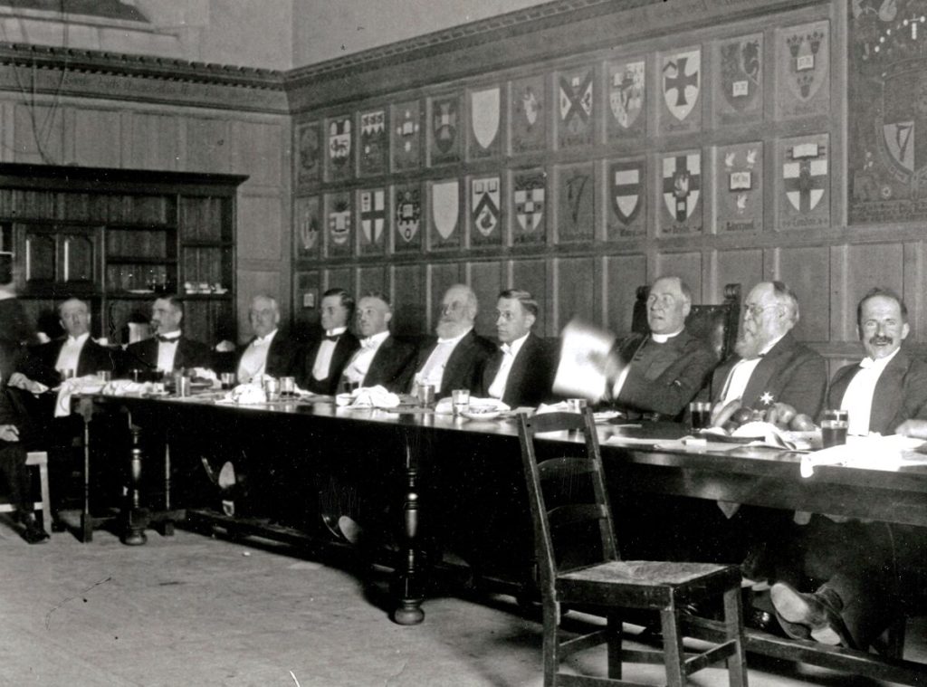 Banquet in the Great Hall of Hart House, University of Toronto, 26 November 1923 in honour of FG Banting and JJR Macleod jointly awarded the Nobel Prize for Physiology or Medicine