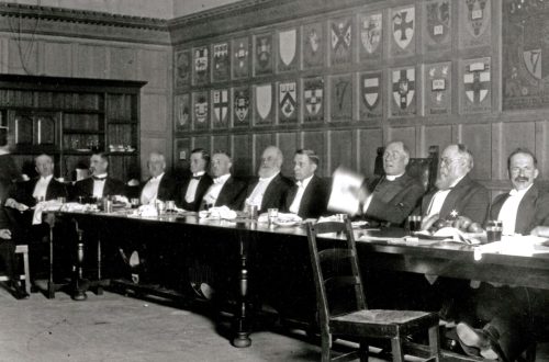 Banquet in the Great Hall of Hart House, University of Toronto, 26 November 1923 in honour of FG Banting and JJR Macleod jointly awarded the Nobel Prize for Physiology or Medicine