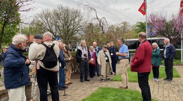 Grant Maltman welcomes group to the Banting House Museum