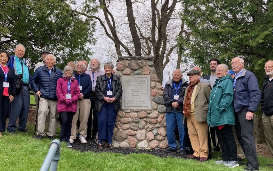AOS group tour at Osler Cairn, Bond Head, Ontario