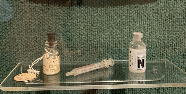 First and last insulin bottles used by Ted Ryder [Banting House Museum]